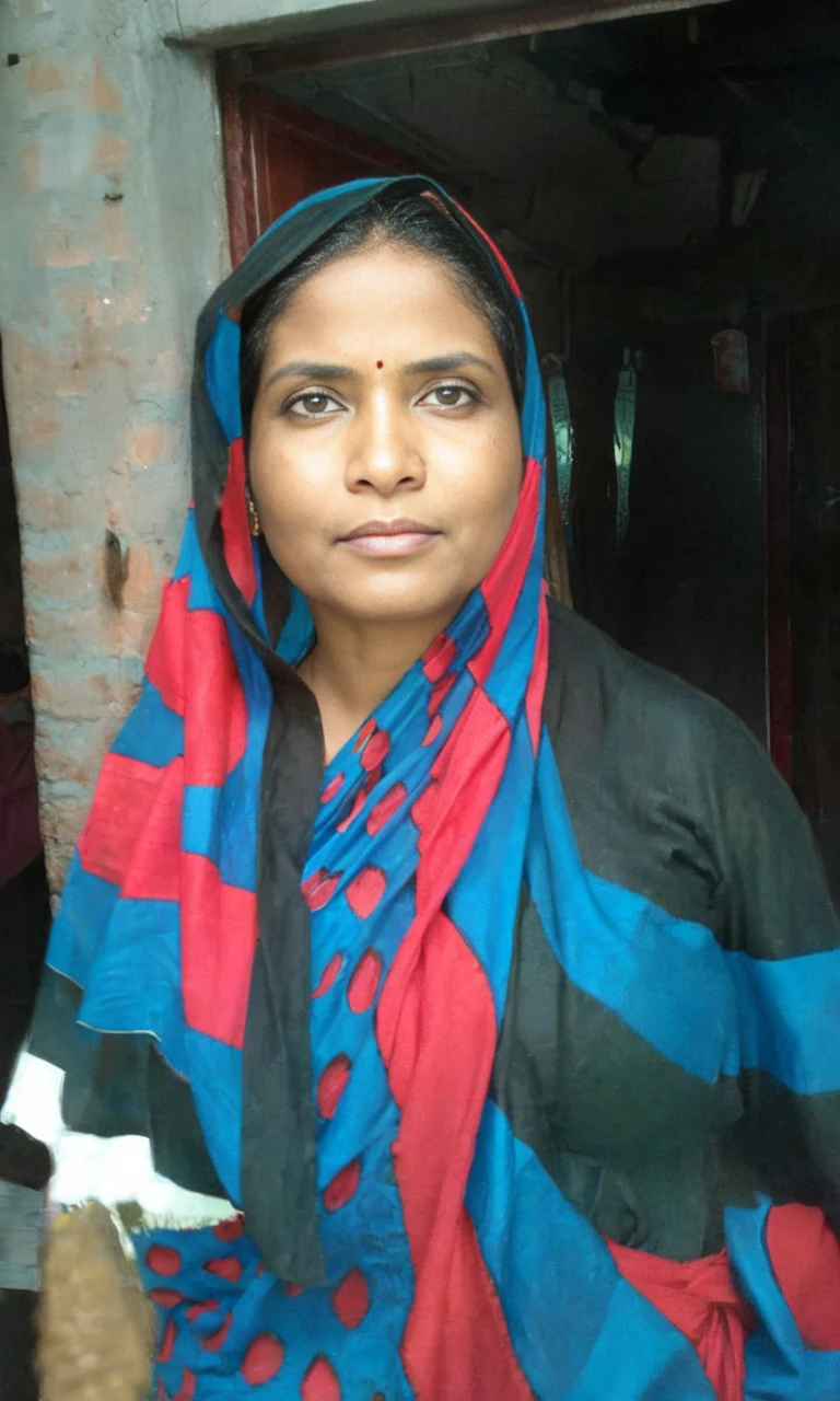 Compose a captivating scene featuring a 50-year-old Indian woman, adorned in a vibrant saree and sporting bridal makeup, exploring a bustling fish market. Illustrate the colorful array of fresh seafood, the lively atmosphere of the market, and the cultural richness of the surroundings. Capture the woman's expression, blending the wisdom of her age with the joy of discovering the diverse offerings at the market. Use descriptive details to convey the sights, sounds, and smells of the fish market, creating a vivid and culturally immersive experience