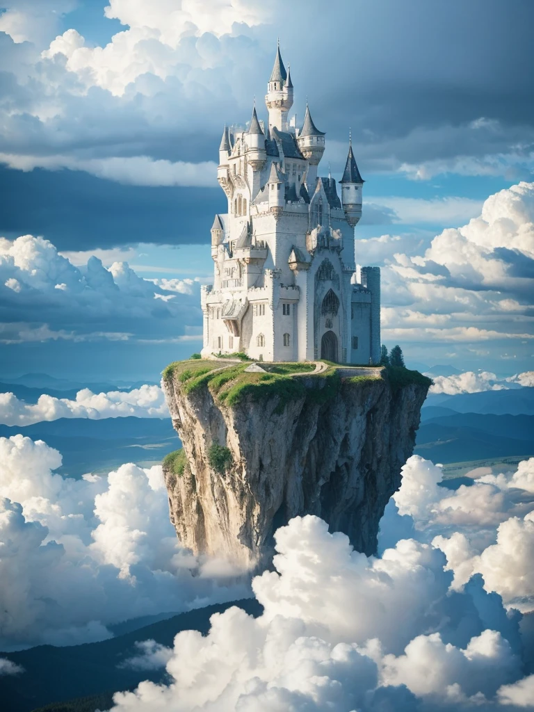 (The White Wolf and the 18-Year-Old Girl)
Breathtaking landscapes　Complex castle　cumulonimbus