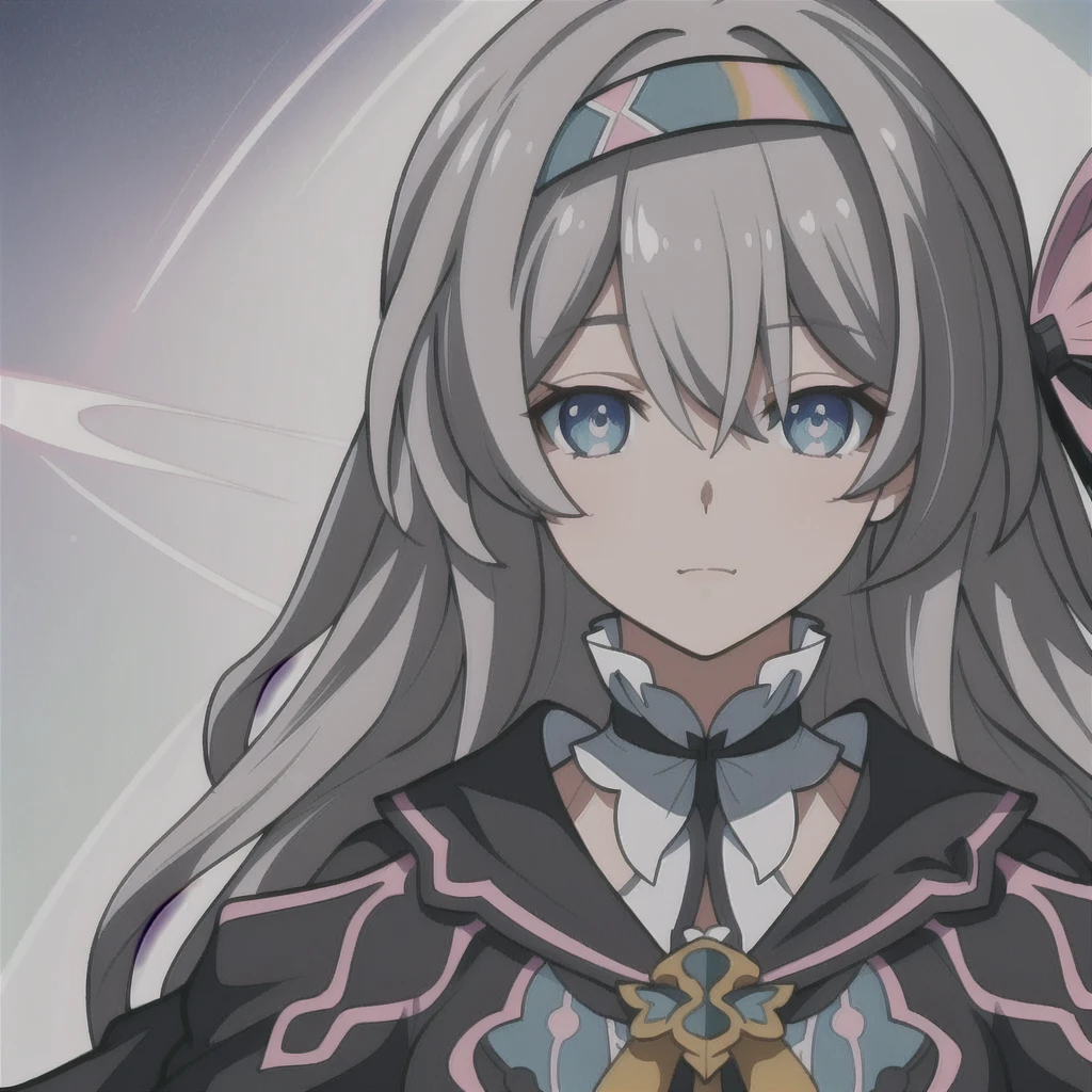 anime girl, happy expression, light grey hair, firefly, dark brown clothes, 1girl, masterpiece, (beautiful and aesthetic:1. 5), thick black lineart, pink and blue eyes, clean lineart, perfect lineart, variable lineart, clean anime outlines, intense line art, bold lineart, sharp lineart, best quality, high quality, best quality, ultra-detailed, colourful, saturated colours, dynamic lighting, HD,