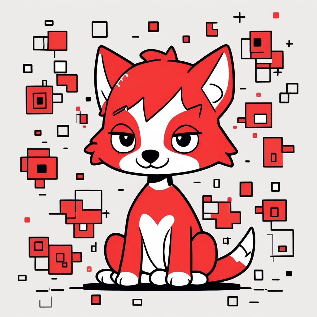cute little red wolf