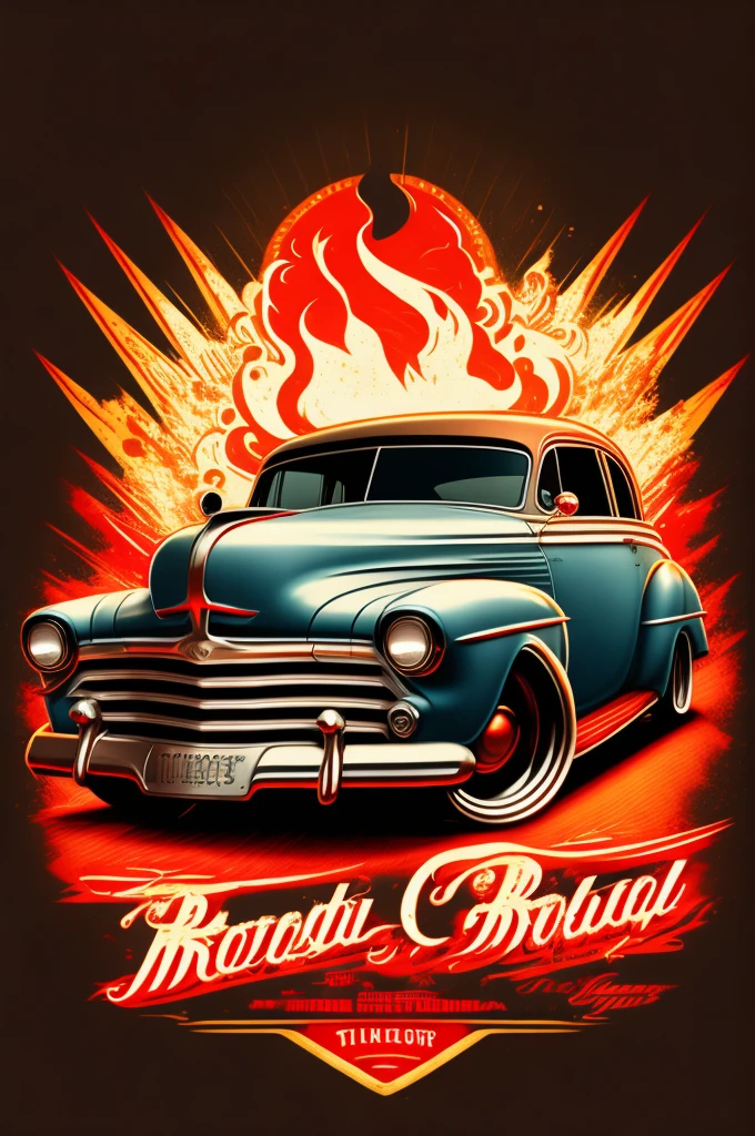 Graphic design, t-shirt design, hot rod, Classic , vector