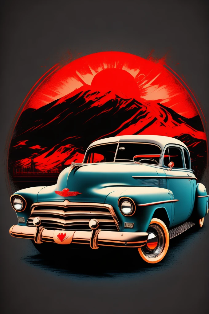 Graphic design, t-shirt design, hot rod,  Classic , vector