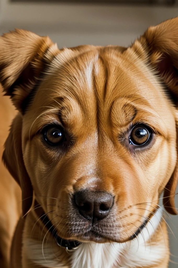 Puppy puppy with big bright eyes 