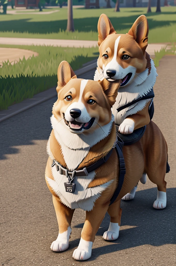 Genera a casual corgi de fortnite