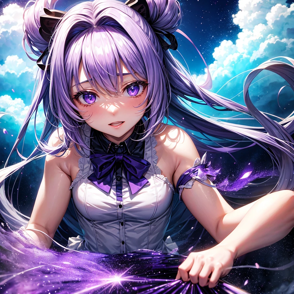 waifu in a cloud of ultra violet dust
