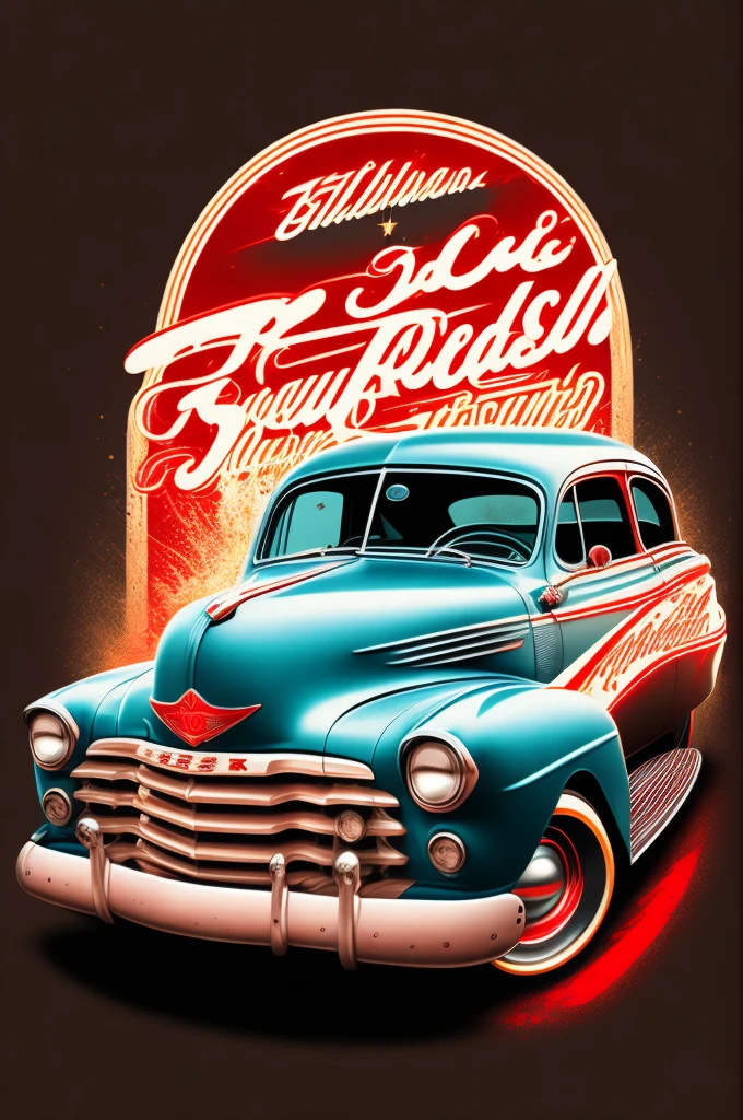 Graphic design, t-shirt design, hot rod, Classic , vector
