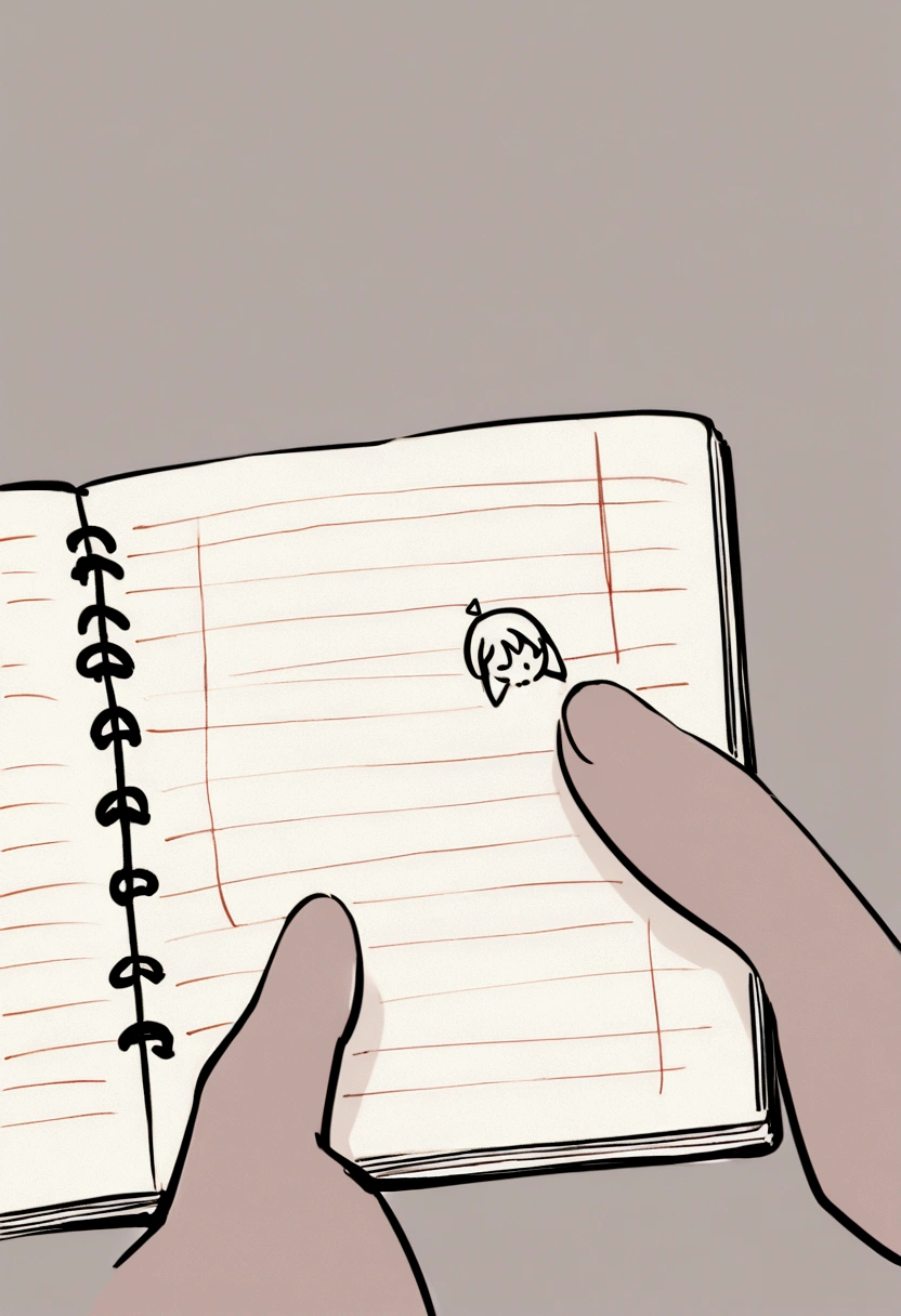Person searching for ideas on the internet: Image of a person searching the internet or writing ideas in a notebook.