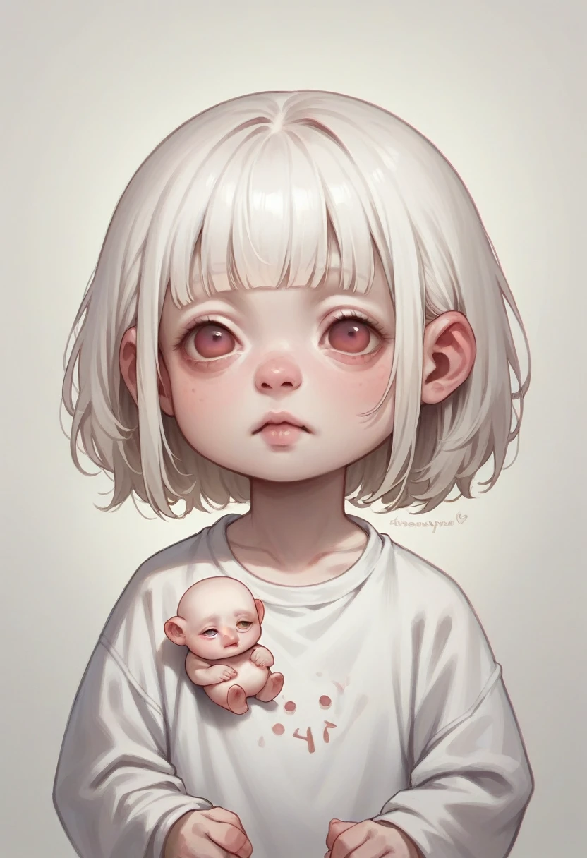 a 6 albino baby