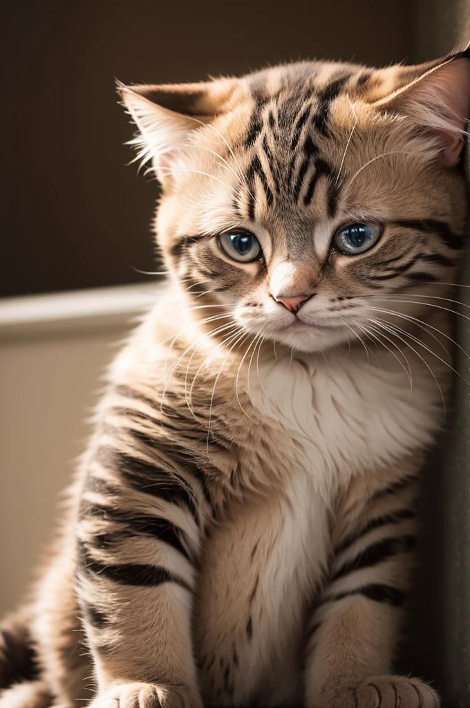 Sad cat crying