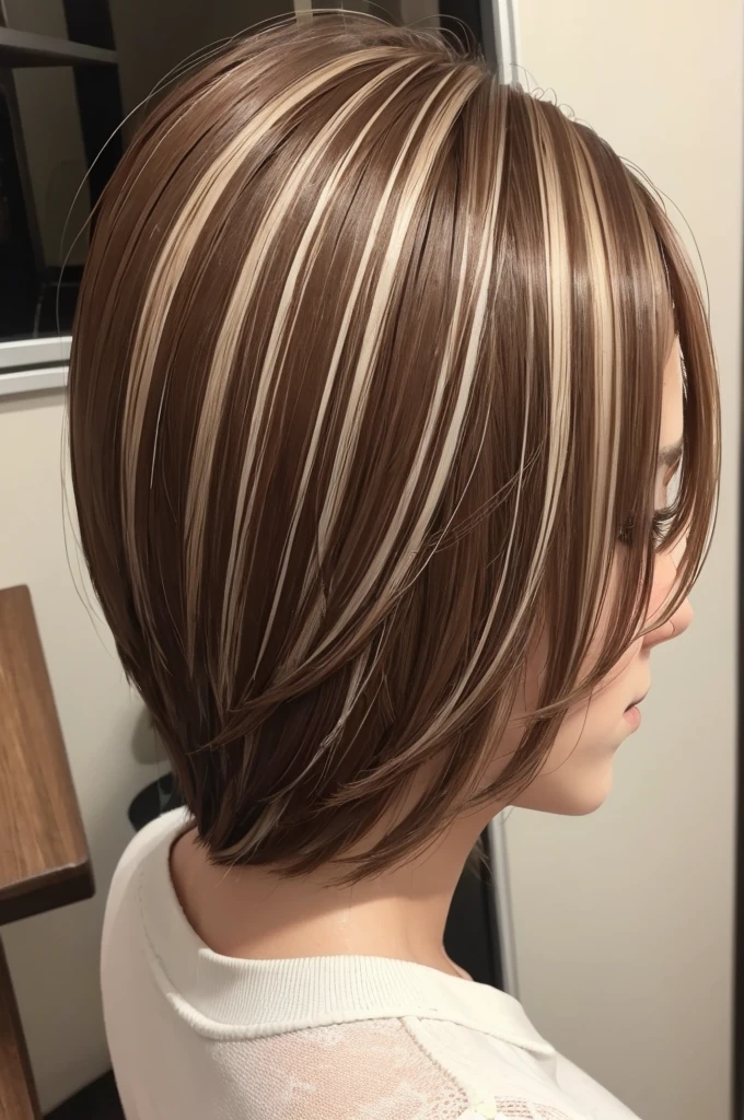  playfully brown with white highlights