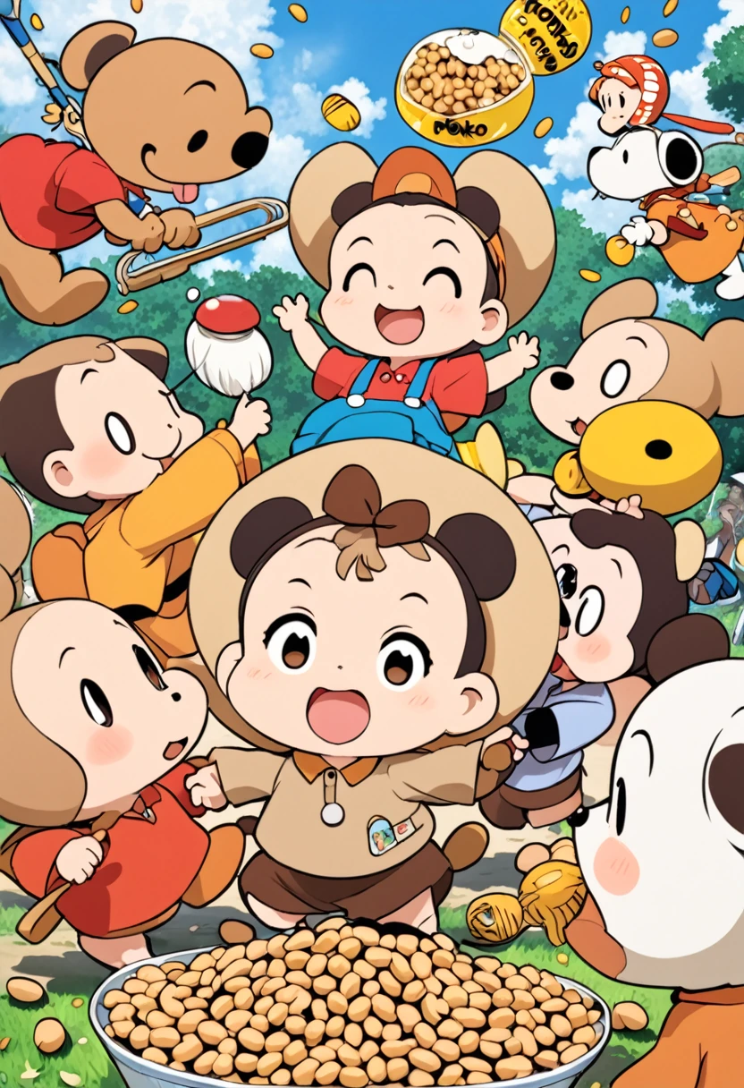 high quality, Pompoko and Peanuts are playing