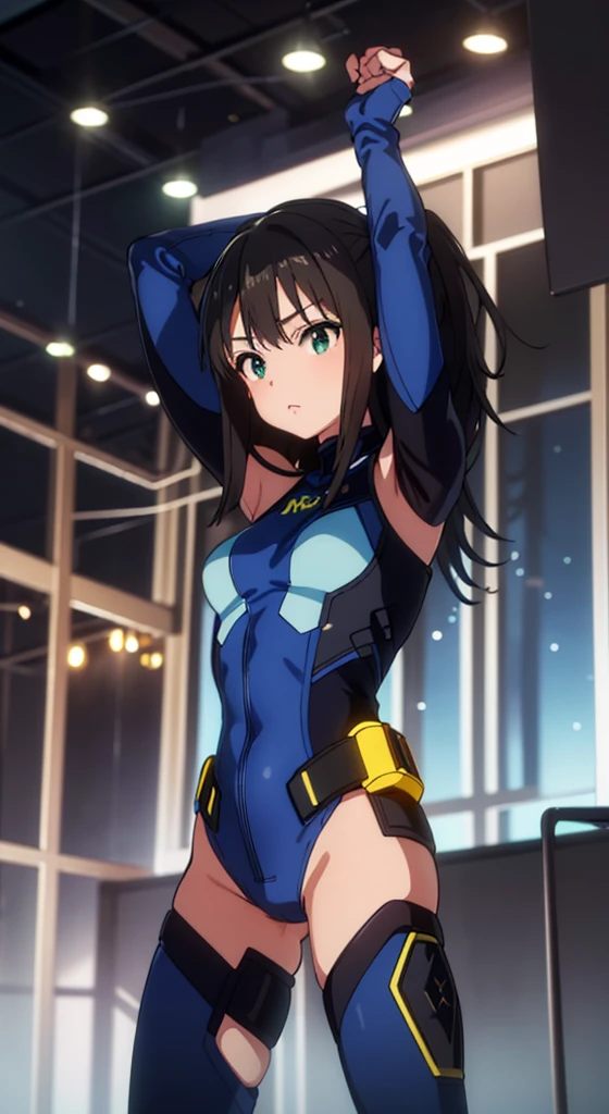 (masterpiece、Highest quality、In 8K、High resolution:1.2)、alone、One Girl、 Rin Shibuya, 、Tight clothes、Cowboy Shot、Look at the viewers、Combat Ready、Hero Suit、Bodysuits、Tight suit、Trained abdominal muscles、Trained biceps、(building:1.2)、Night Scenery、 com um cara pegando na bunda dela s ela com cara de assustada