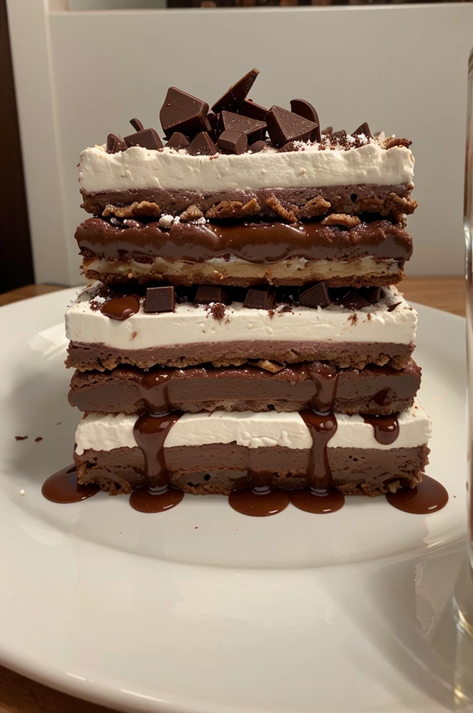 Amateur photo from Facebook. Taken with an iPhone 15 Pro. JUICY mouthwatering delicious , no-bake Chocolate Lasagna.