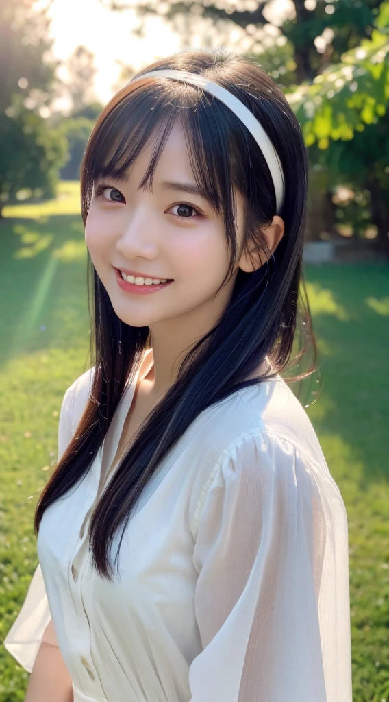 Professional Lighting,(Realistic:1.4), (Top image quality:1.0), (超High resolution:1.0), 8K, Raw photography, (masterpiece:0.2), (Dealing with the Children_v1:0.5)、(highest quality Detail:1.2)、Realistic、8K Ultra HD、High resolution、(1 Girl:1.2)、Super detailed、High quality textures、Intricate details、detailed、Very detailed CG、High quality shadows、detailed Beautiful and delicate face、Beautiful details and a delicate eye、(Symmetrical eyes:1.2),Written boundary depth、Ray Tracing,1 Girl, Japanese Girls, (Natural smile:1.4),Cute things, ,whole body,Clear,街中でwhole body映ったphotograph,Long skirt,Black shirt,23 years old,Rendered in a Realistic style with great attention to detail, High resolution images.Sky Porn, Magic Hour, (Realistic:1.3), finely, quality, (Tabletop:1.2), (Realistic:1.2), (highest quality), (複雑なdetailed), dramatic, Ray Tracing, photograph, +roller ,Eliminate the AI feel,Natural feel,Be more human,Headband