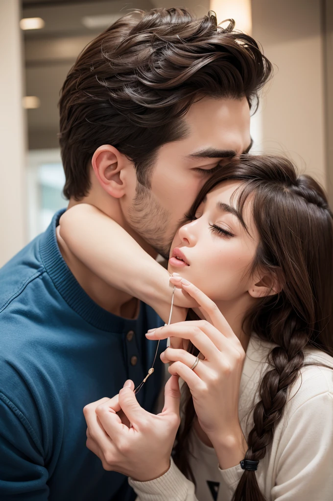 man kissing zoobie