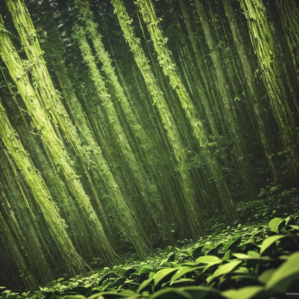  sinister dark forest at night with sinister plants 