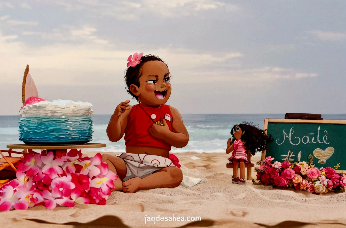  at beach, animated cartoon