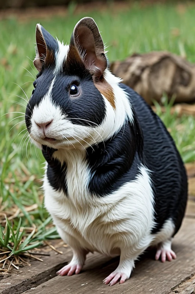 Guinea pig dressed as a wolf