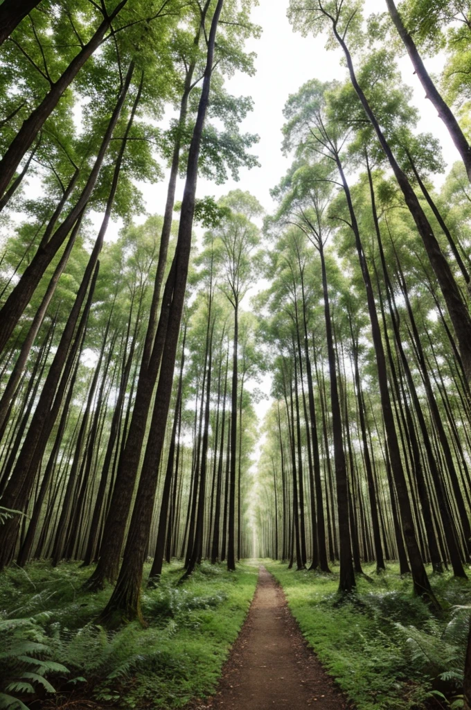 Light green forest
