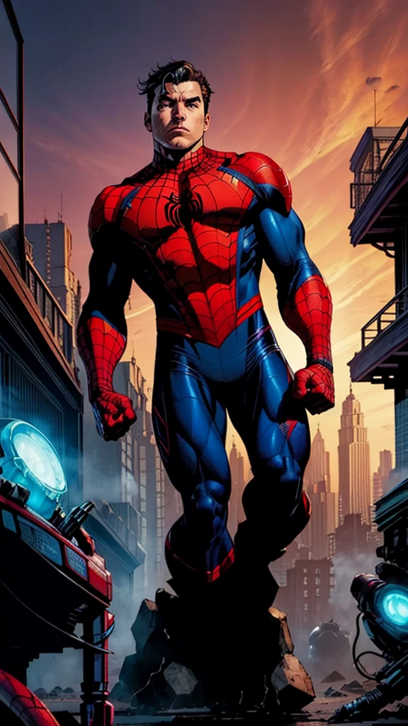 Miguel O'Hara, a brilliant and arrogant geneticist, finds himself accidentally transformed into Spider-Man 2099 after a sabotaged experiment