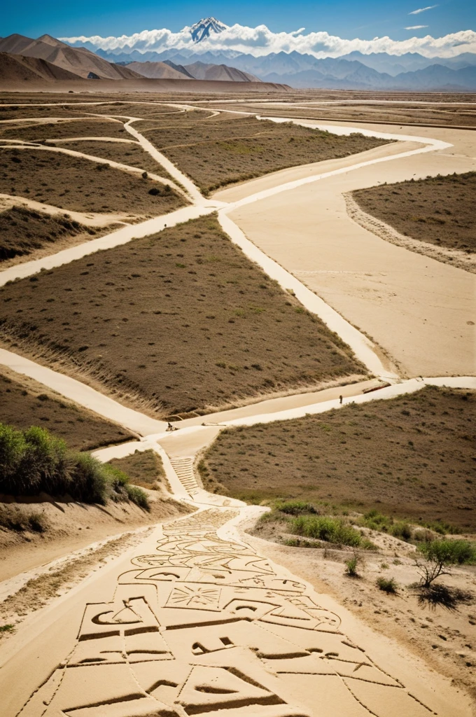 A board game path that runs along the coast (nazca lines), sierra (cuzco) and jungle