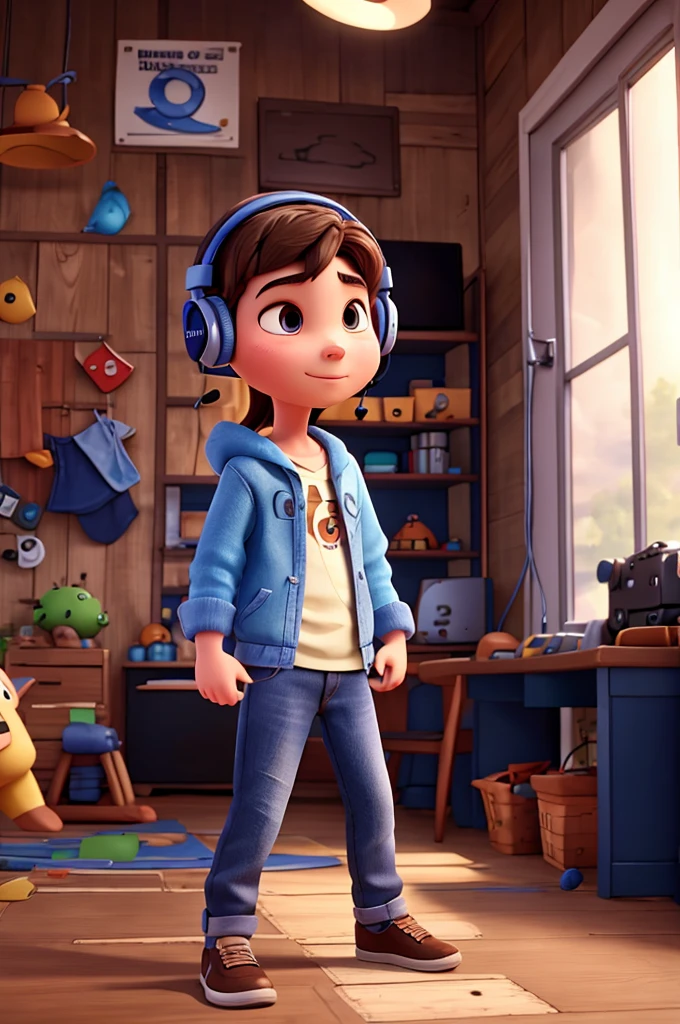 Creates an 18 year old with gaming headphones/ pixar 
