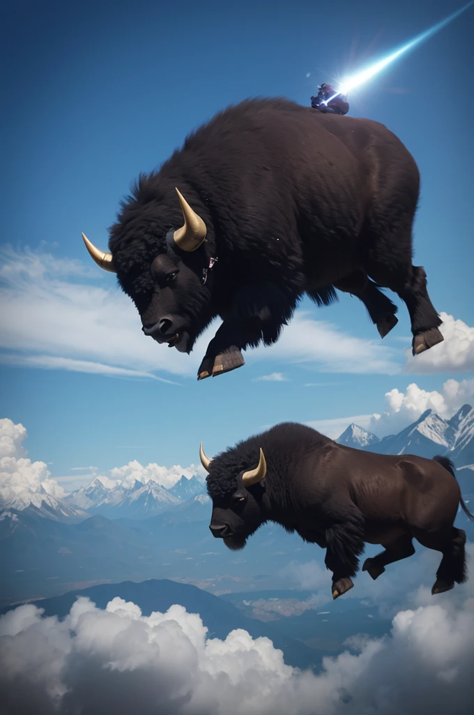 Black flying bison