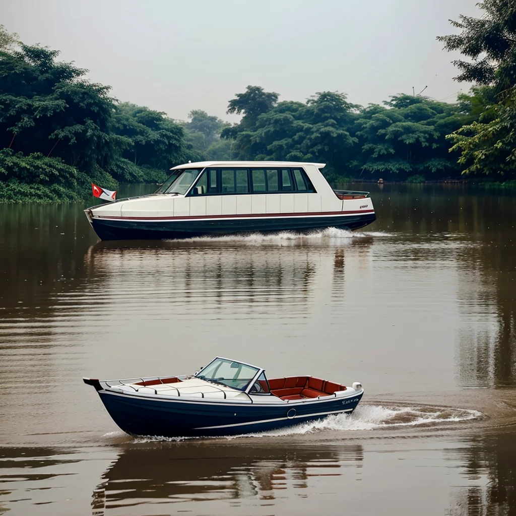 Delhi heavy rain, cars converted into boat