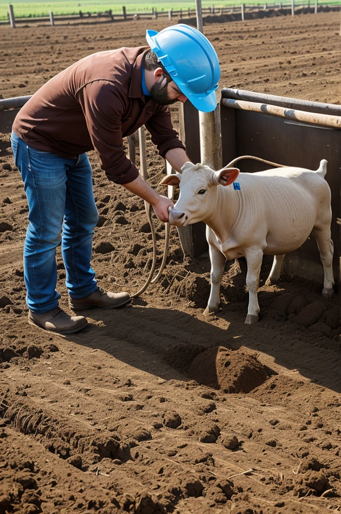Device that measures soil variables in livestock farming problems