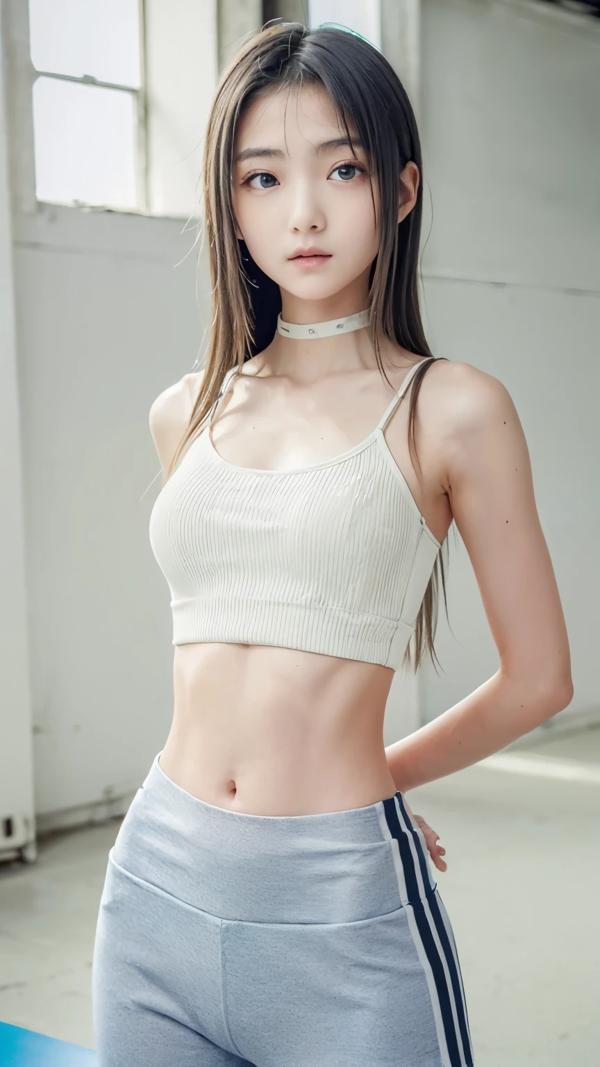 ((highest quality)), ((masterpiece)), (be familiar with:1.4), 3D, Image of a woman wearing a beautiful sports bra and tight miniskirt,nffsw(high dynamic range),ray tracing,NVIDIA RTX,super resolution,unreal 5,scattered below the surface,PBR texturing,Post-processing,anisotropic filtering,written boundary depth,maximum clarity and sharpness,multilayer texture,Albedo and specular maps,surface shading,Accurate simulation of light-matter interactions,perfect proportions,octane rendering,two-tone lighting,wide aperture,Low ISO、White balance、Rule of thirds、8,000 students、((s old))(((silk sports bra,tight silk mini skirt)))(((brown hair)))(((big breasts)))