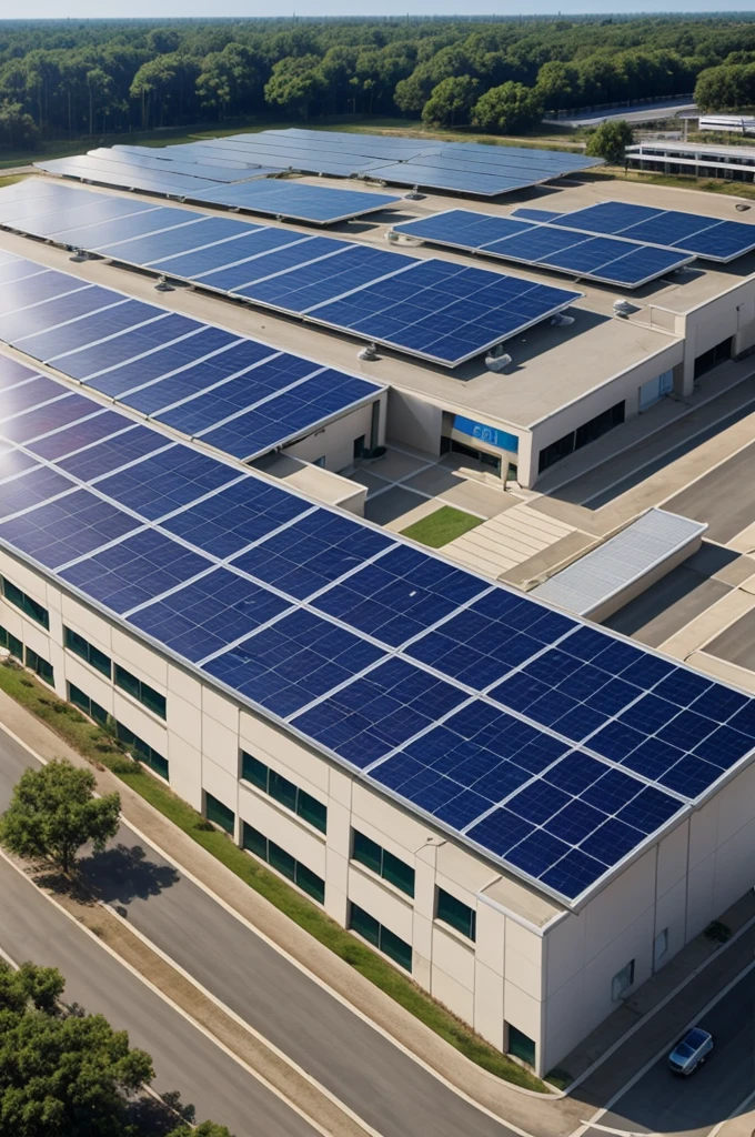 Hospital with solar panels

