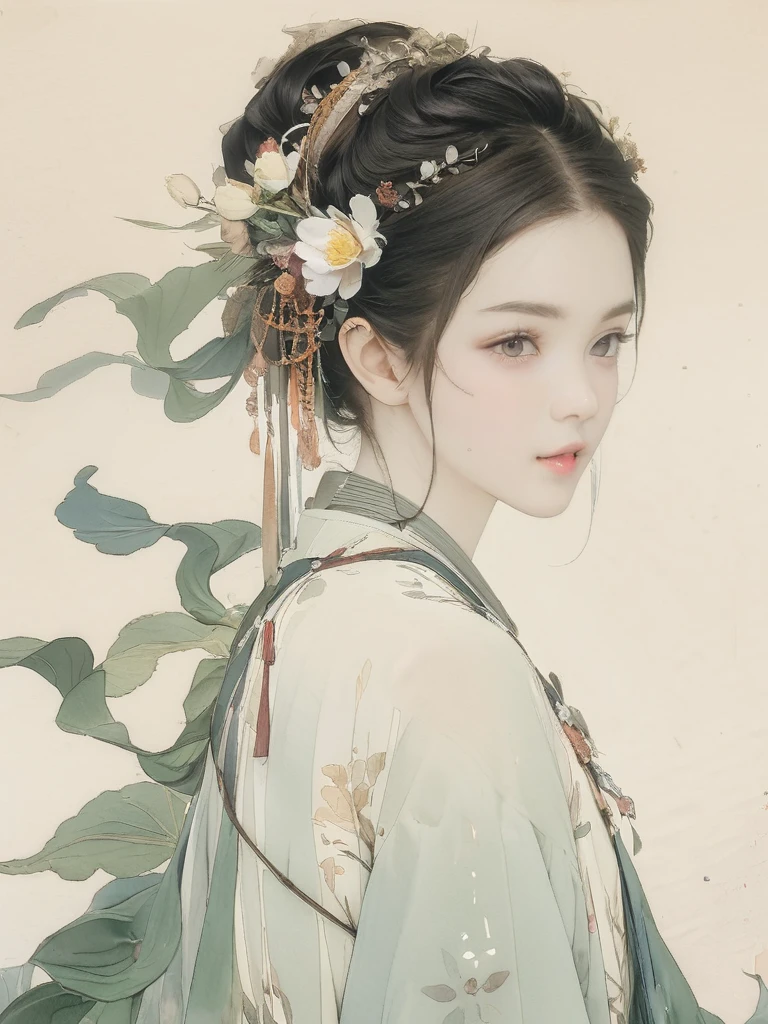 (8K, best quality, masterpiece),watercolor (medium), 1girl, {Practical, original photo, Ultra-fine transparent, image, (Influenced by Yoshitaka Amano's style:1.6)}, Practical Light, Delicate skin, (Beautiful slim woman, 25 years old, Court Knight:1.5), Thin legs, Fine particles, Long white hair, Detailed fingers, Thin, Ecstasy expression, Dynamic and sexy pose, (Huge breasts:1.4), (Long skirt, Long red cape, boots:1.2),(Arcadia, Flower Storm, Many flowers:1.8), Unobscured,Beautiful scenery, (Flowers, Wind and Moon:1.5).