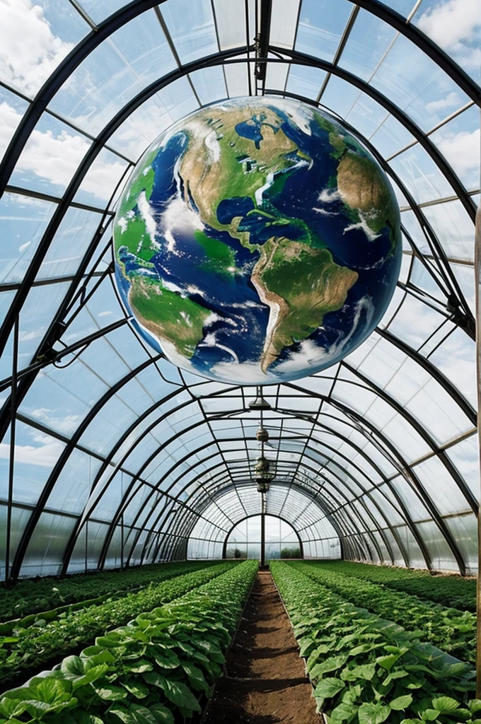 Image that represents the greenhouse effect on the planet