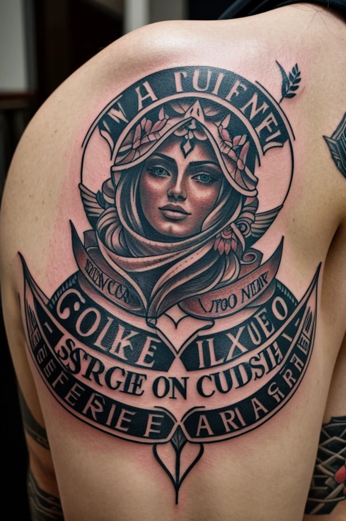 Make a tattoo design with the phrase cucktavio