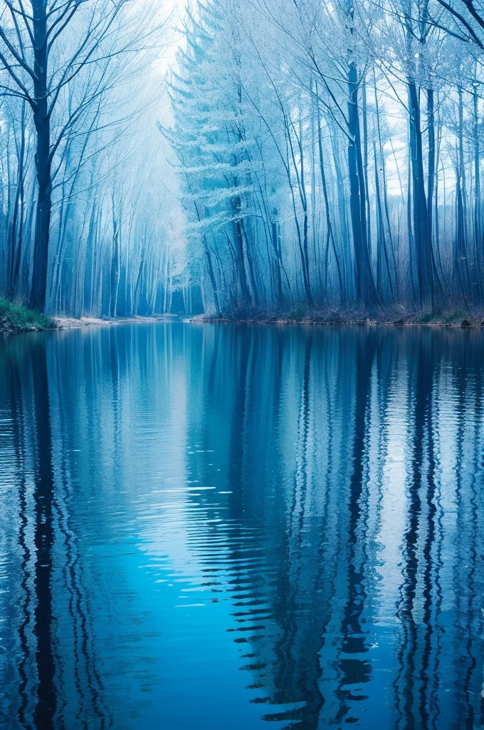 Something about tranquility in the color blue, with different tones

