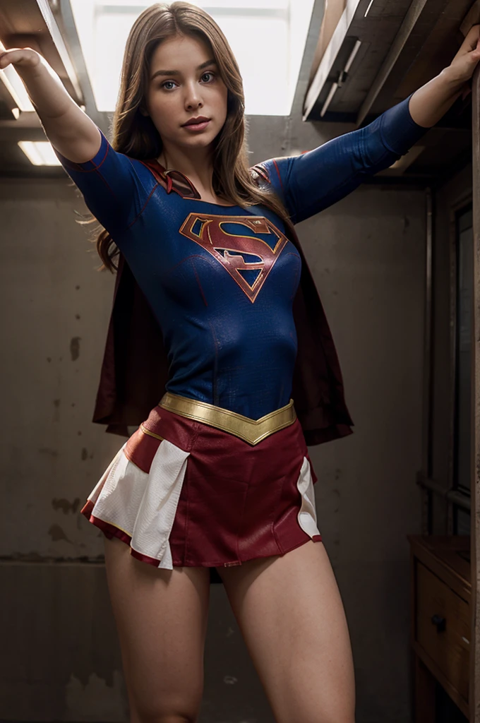 do supergirl spreading her legs and showing her panties