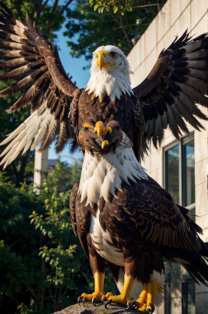 a fire monster in the form of an eagle that resembles a human