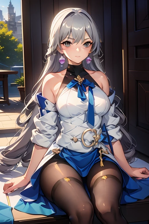 (masterpiece),best quality, expressive eyes, perfect face, 1girl,
big breast, H-cup, good breast, beautiful, gorgeous,anime,girl,lora,
nipple visible though clothes,ph bronya,
1girl,
solo,
earrings,
long hair,
grey hair,
drill hair,
grey eyes,pantyhose,w sitting, w sitting on ground, legs on ground, hands between thighs, arms between legs, both arms between legs,hands between legs,hand on chest