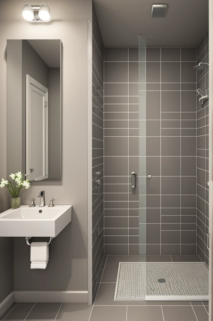 bathrooms with a line of people and that are gray