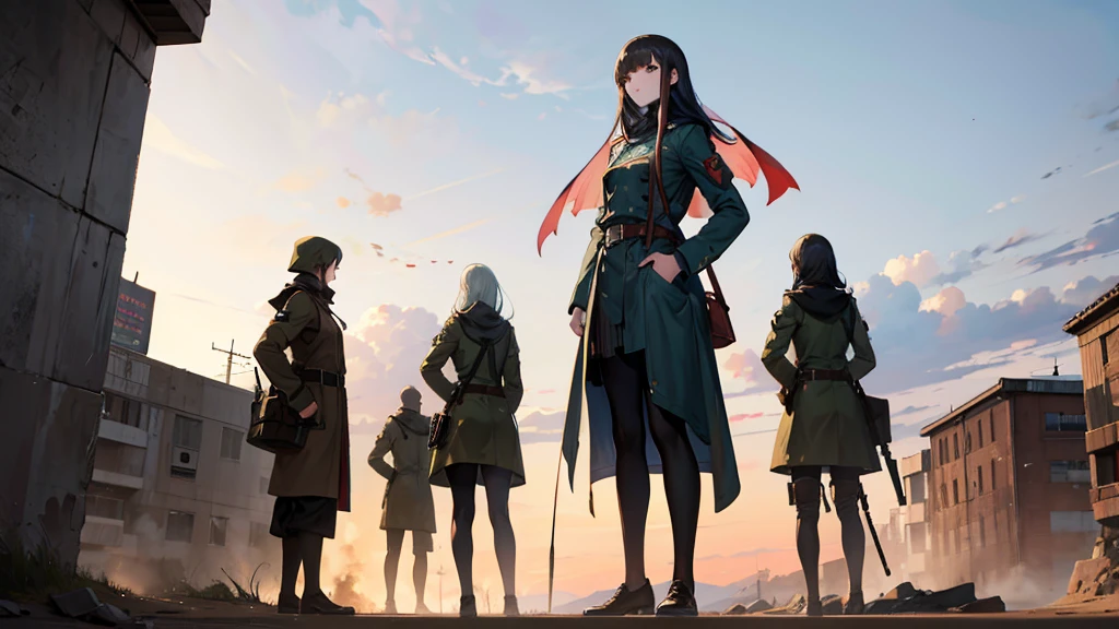 tall girl, war, infiltration, masterpiece