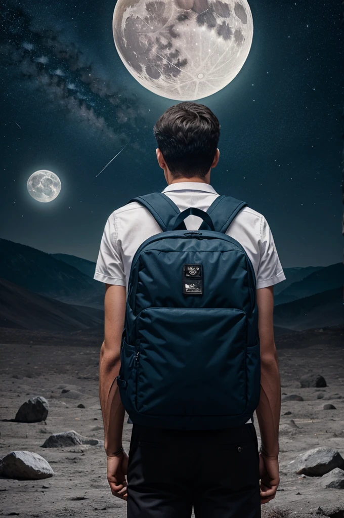 Man in moon and back to school