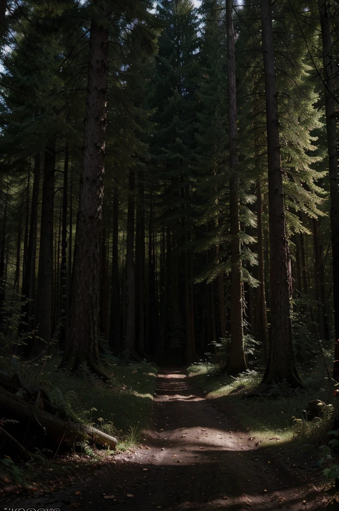 A dark and mysterious black forest, dense evergreen trees, sunlight filtering through the canopy, a overgrown forest path leading deeper into the woods, a lone cabin nestled among the trees, a deer drinking from a small stream, a full moon shining through the mist, (best quality,4k,8k,highres,masterpiece:1.2),ultra-detailed,(realistic,photorealistic,photo-realistic:1.37),dramatic lighting,cinematic atmosphere,moody and atmospheric,breathtaking landscape,rich color palette,stunning details