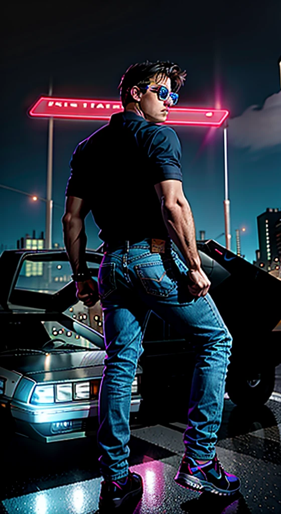 (masterwork) Very high quality, Full body shot, Super detailed shooting, Resident Evil setting, Male clergy, Medics and injured male topless police officers sit on a Ferris wheel at a ruined amusement park, 32K resolution, Best quality, Dynamic pose, actionpose, Surreal and charming.