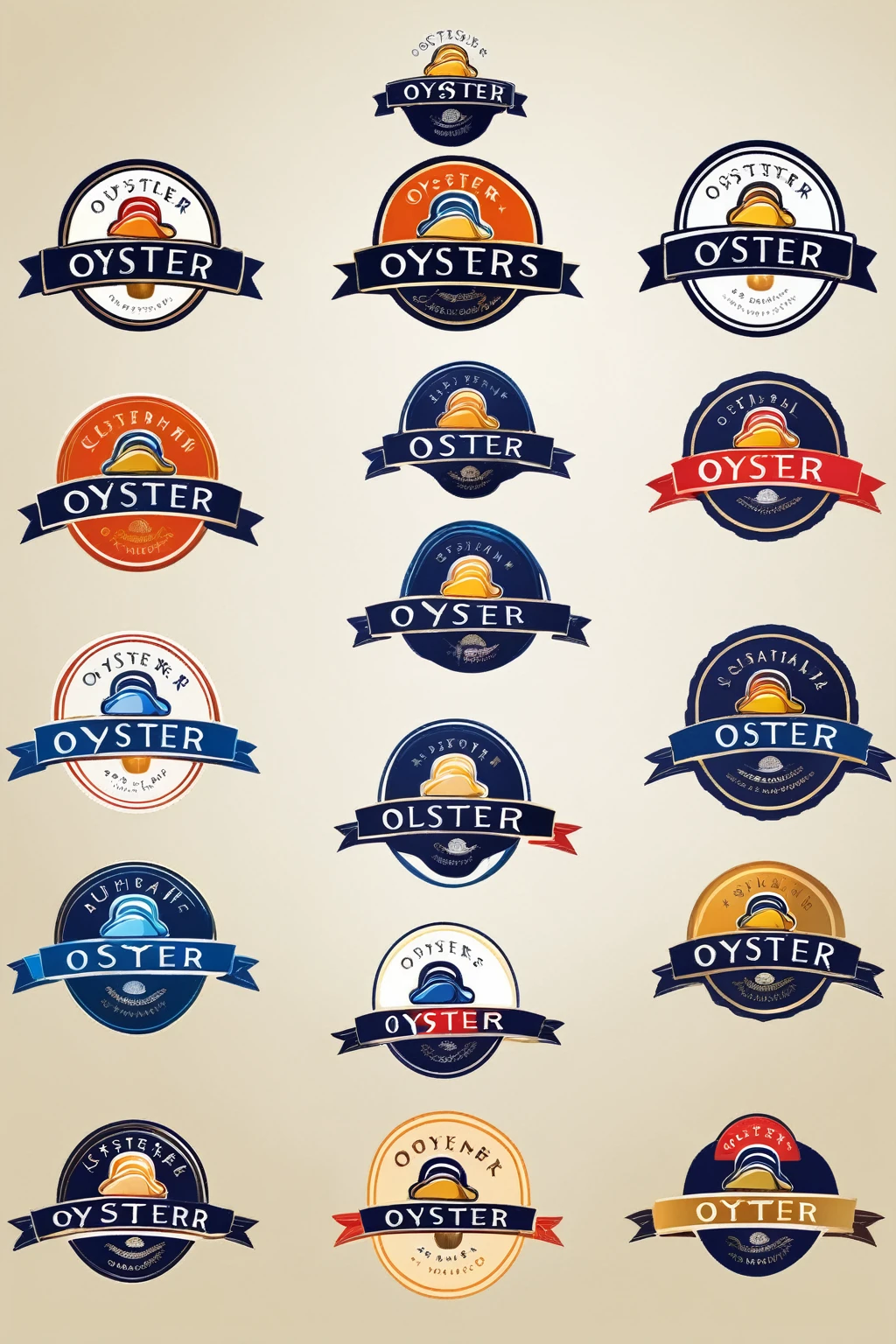 oyster restaurant logo, the logo represents an oyster, simple logo with 3 color palette , nice color combination, the logo is classic simple and chic, the logo can be easily printed on caps or polo shirts. the logo inspires confidence and makes you want to taste oysters,