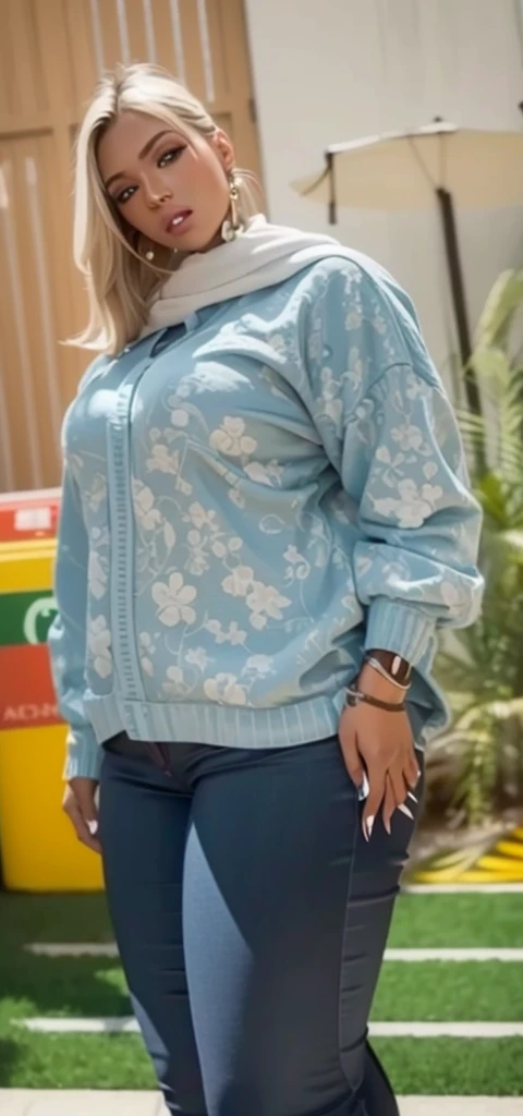 Big waist, blue eyes, giant ass, cupped lips