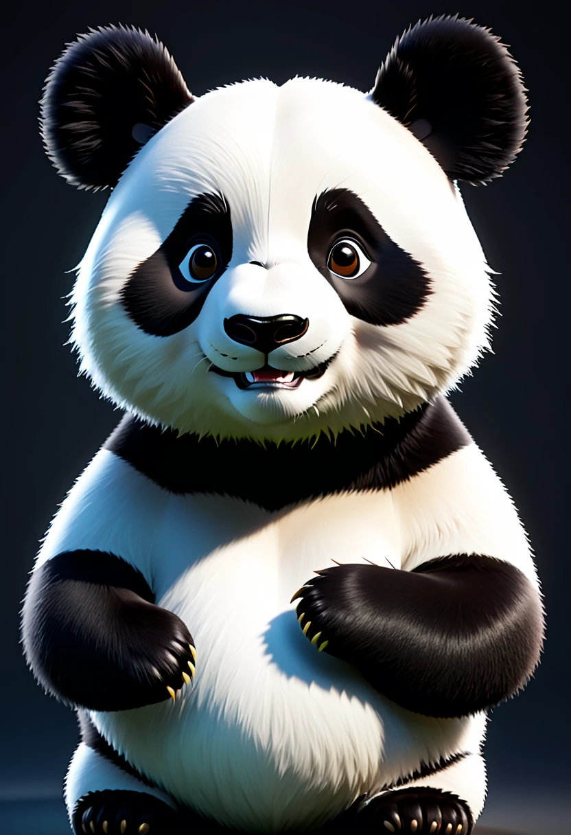 A 3d nft character of a panda 