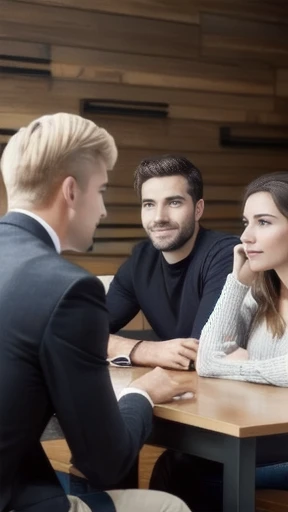 Have a group of Alinskys men and women gathered together, focusing on the faces