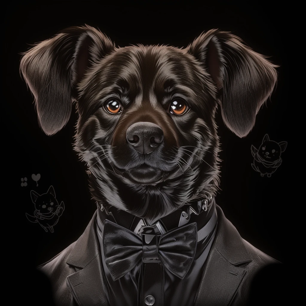 A 3d nft style dog