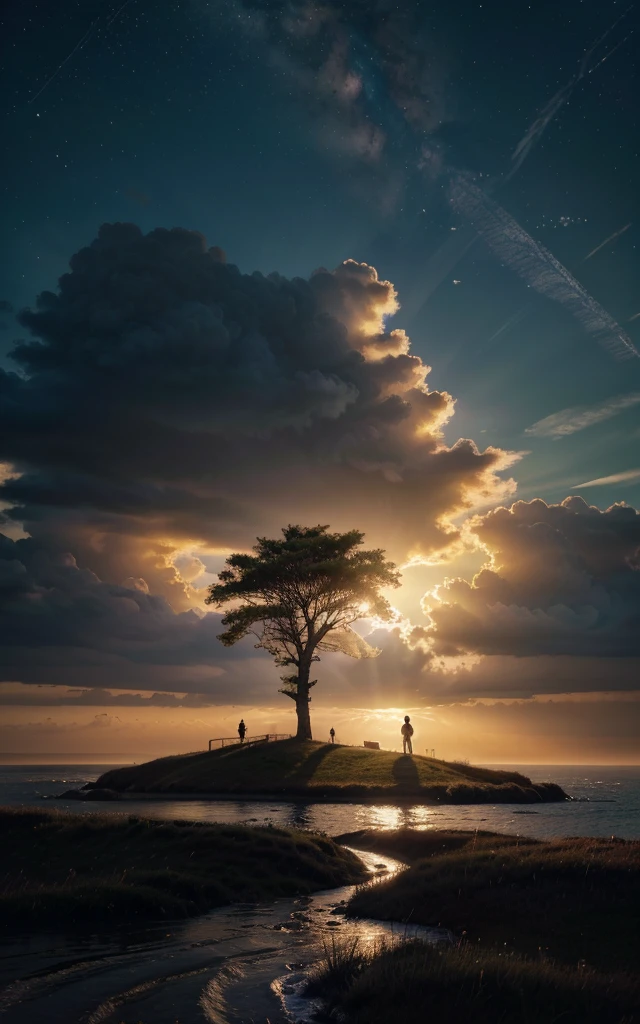 photorealistic landscape, natural landscape, naturey, Beleza Da naturey, Golden Sunset, Sky, Sky Power, Detailed Realistic Sunset, Cedars, Cedar, God's City, Heavens Realm, mountainscape, rivers of water, Sunset realism, Árvores naturey, Alone Men, man on his back, Man's Back, panorama, Alpha Male, Path to Heaven, heavenly, Detailed Realistic Image 8K, 16K Photorealistic Contrast, 8K Photorealistic Sharpness, 4K Photorealistic Cores, 16K Photorealistic Shadows, 8K Photorealistic Textures, 16K Photorealistic Texture, 4K Photorealistic Light, 4K PhotoRealism, FullHD 4K Detailed Contrast, detailed sharpness FullHD 8K, detailed sharpness FullHD 4K, detailed sharpness, 2K Detailed Colors, lifelike colors, FullHD Detailed Shadows, 4K Detailed Textures, detailed texture, padoru, Natural Beauty, chic 