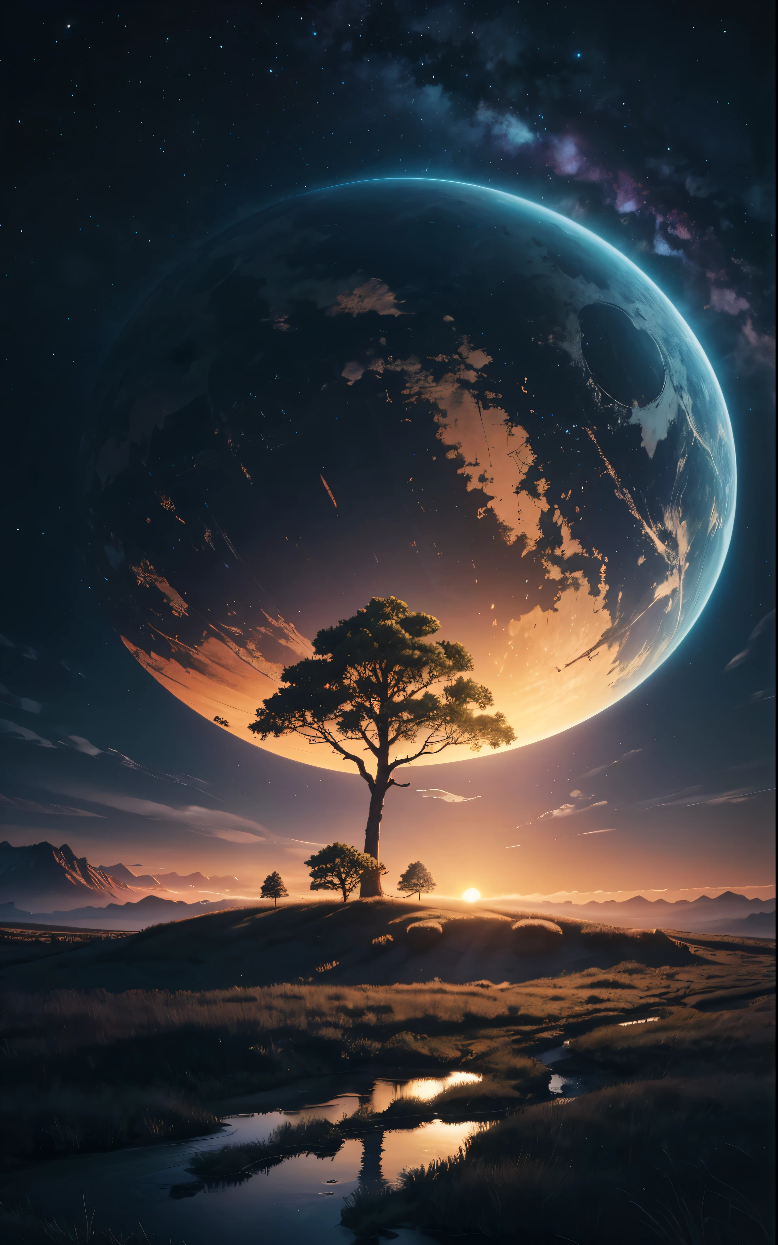 photorealistic landscape, natural landscape, naturey, Beleza Da naturey, Golden Sunset, Sky, Sky Power, Detailed Realistic Sunset, Cedars, Cedar, God's City, Heavens Realm, mountainscape, rivers of water, Sunset realism, Árvores naturey, Alone Men, man on his back, Man's Back, panorama, Alpha Male, Path to Heaven, heavenly, Detailed Realistic Image 8K, 16K Photorealistic Contrast, 8K Photorealistic Sharpness, 4K Photorealistic Cores, 16K Photorealistic Shadows, 8K Photorealistic Textures, 16K Photorealistic Texture, 4K Photorealistic Light, 4K PhotoRealism, FullHD 4K Detailed Contrast, detailed sharpness FullHD 8K, detailed sharpness FullHD 4K, detailed sharpness, 2K Detailed Colors, lifelike colors, FullHD Detailed Shadows, 4K Detailed Textures, detailed texture, padoru, Natural Beauty, chic